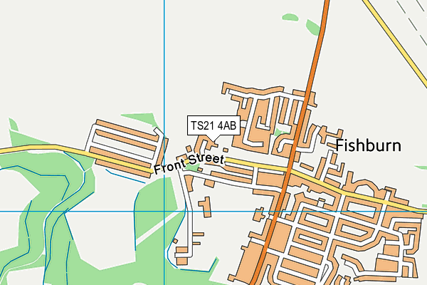 TS21 4AB map - OS VectorMap District (Ordnance Survey)