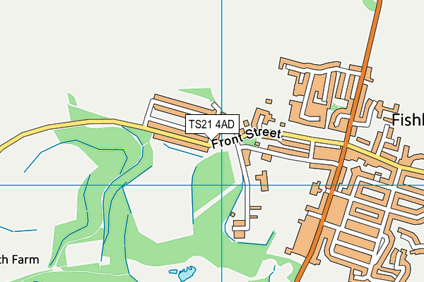 TS21 4AD map - OS VectorMap District (Ordnance Survey)