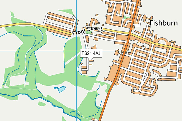 TS21 4AJ map - OS VectorMap District (Ordnance Survey)