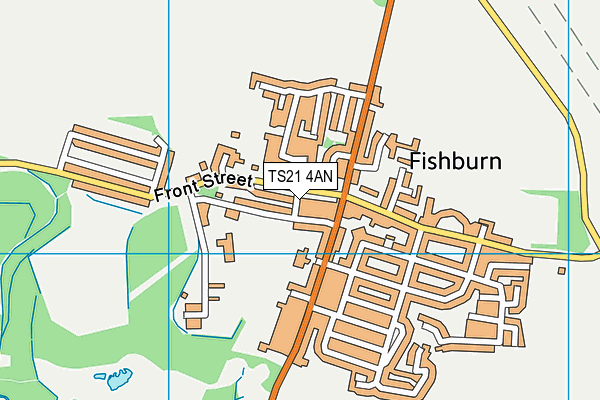 TS21 4AN map - OS VectorMap District (Ordnance Survey)