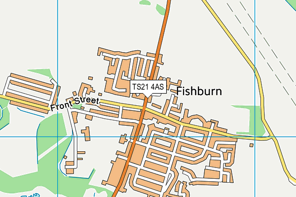 TS21 4AS map - OS VectorMap District (Ordnance Survey)