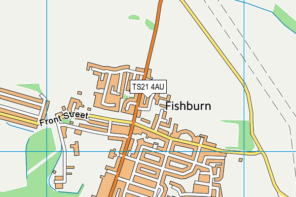 Fishburn Primary School map (TS21 4AU) - OS VectorMap District (Ordnance Survey)