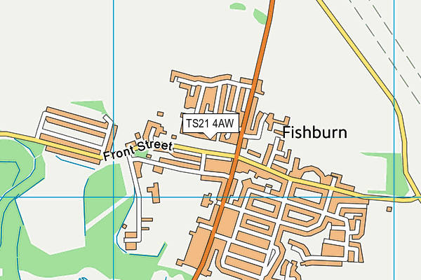 TS21 4AW map - OS VectorMap District (Ordnance Survey)