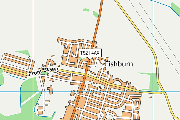 TS21 4AX map - OS VectorMap District (Ordnance Survey)