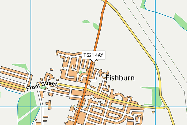 TS21 4AY map - OS VectorMap District (Ordnance Survey)