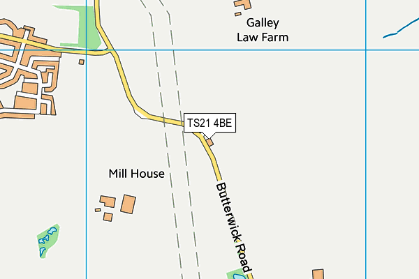 TS21 4BE map - OS VectorMap District (Ordnance Survey)