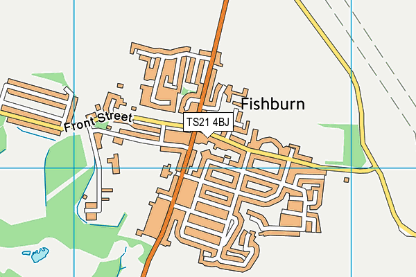 TS21 4BJ map - OS VectorMap District (Ordnance Survey)