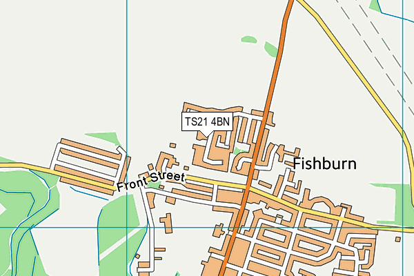 TS21 4BN map - OS VectorMap District (Ordnance Survey)