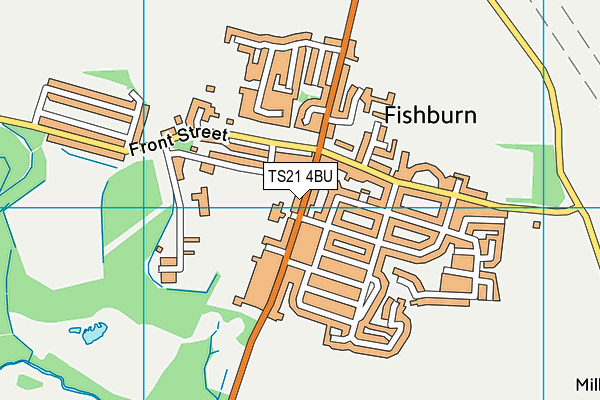 TS21 4BU map - OS VectorMap District (Ordnance Survey)