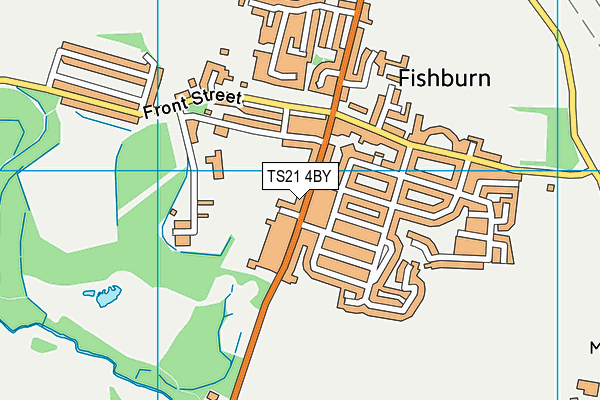 TS21 4BY map - OS VectorMap District (Ordnance Survey)