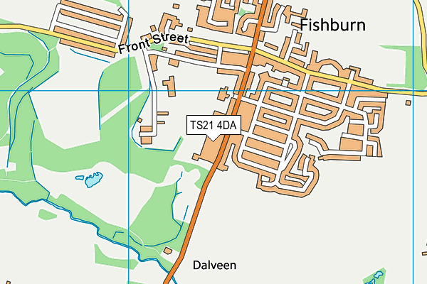 TS21 4DA map - OS VectorMap District (Ordnance Survey)