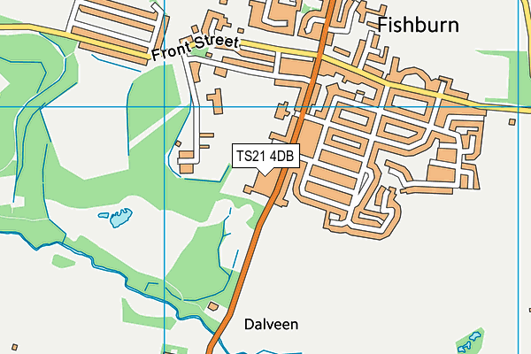 TS21 4DB map - OS VectorMap District (Ordnance Survey)