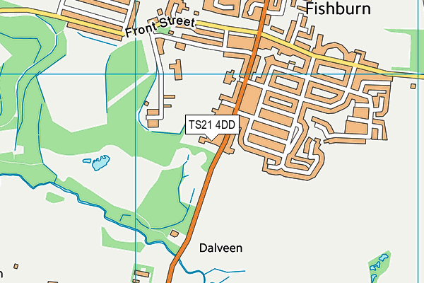 TS21 4DD map - OS VectorMap District (Ordnance Survey)