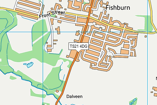 TS21 4DG map - OS VectorMap District (Ordnance Survey)