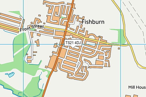 TS21 4DJ map - OS VectorMap District (Ordnance Survey)