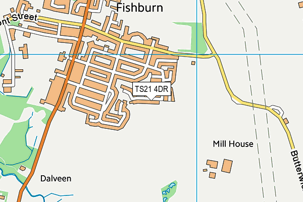 TS21 4DR map - OS VectorMap District (Ordnance Survey)