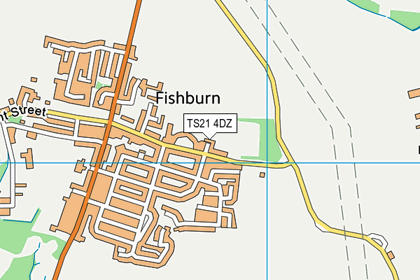 TS21 4DZ map - OS VectorMap District (Ordnance Survey)