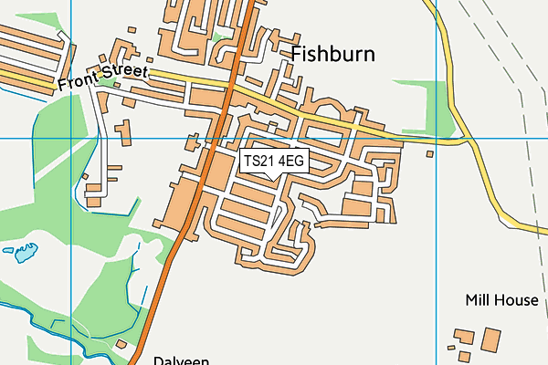 TS21 4EG map - OS VectorMap District (Ordnance Survey)