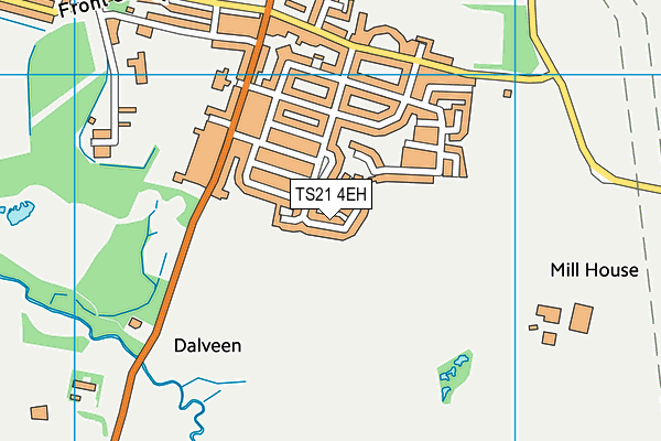 TS21 4EH map - OS VectorMap District (Ordnance Survey)