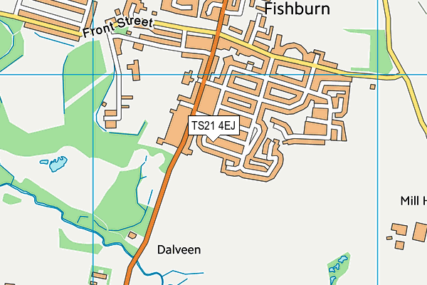 TS21 4EJ map - OS VectorMap District (Ordnance Survey)