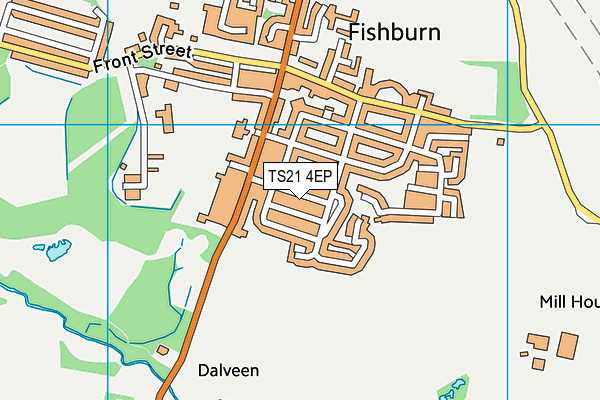 TS21 4EP map - OS VectorMap District (Ordnance Survey)