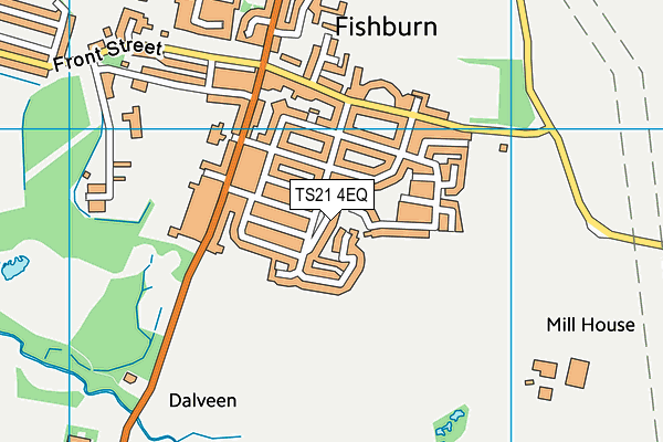 TS21 4EQ map - OS VectorMap District (Ordnance Survey)