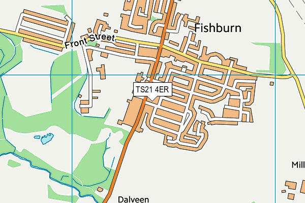 TS21 4ER map - OS VectorMap District (Ordnance Survey)