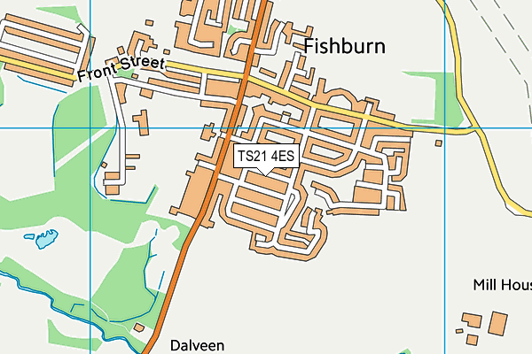 TS21 4ES map - OS VectorMap District (Ordnance Survey)