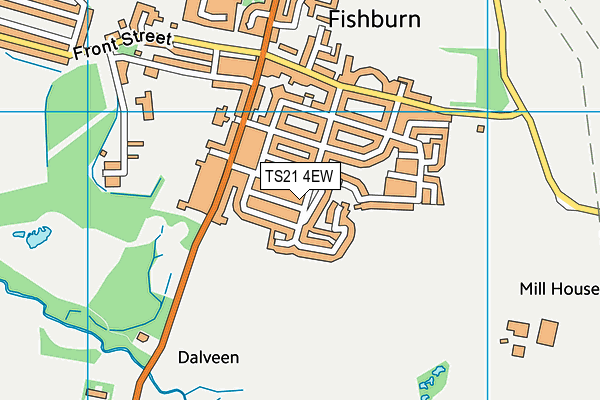 TS21 4EW map - OS VectorMap District (Ordnance Survey)