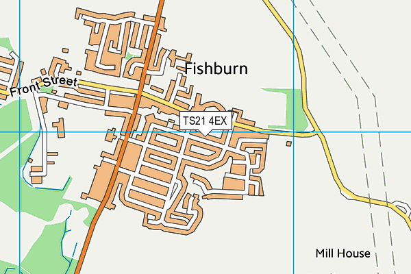 TS21 4EX map - OS VectorMap District (Ordnance Survey)