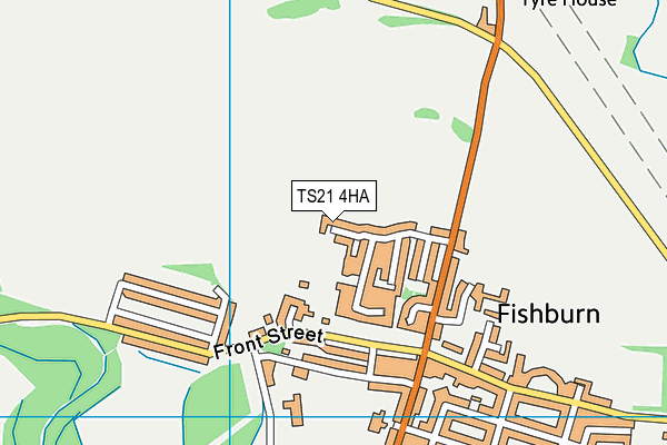 TS21 4HA map - OS VectorMap District (Ordnance Survey)