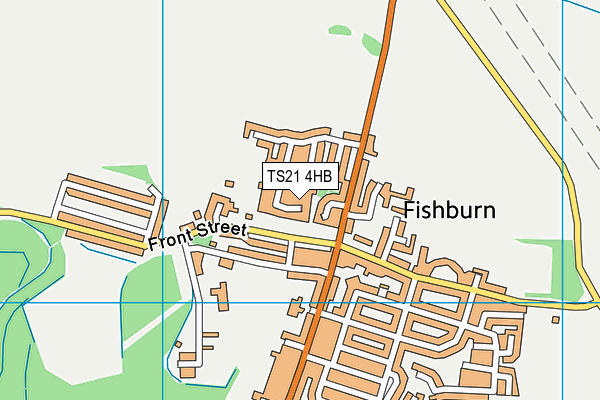 TS21 4HB map - OS VectorMap District (Ordnance Survey)