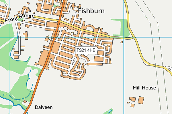 TS21 4HE map - OS VectorMap District (Ordnance Survey)