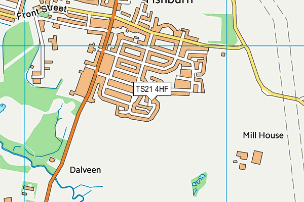 TS21 4HF map - OS VectorMap District (Ordnance Survey)