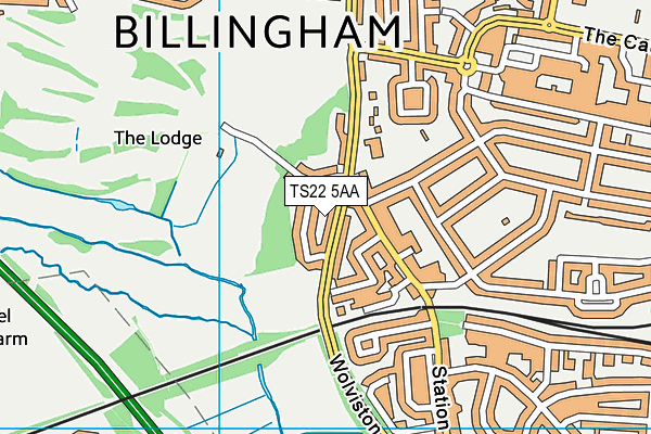 TS22 5AA map - OS VectorMap District (Ordnance Survey)