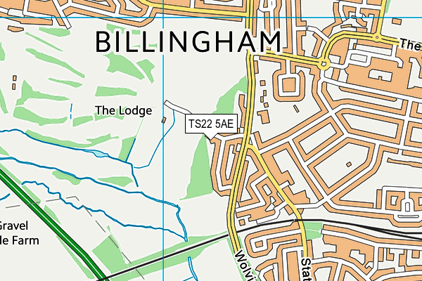 TS22 5AE map - OS VectorMap District (Ordnance Survey)