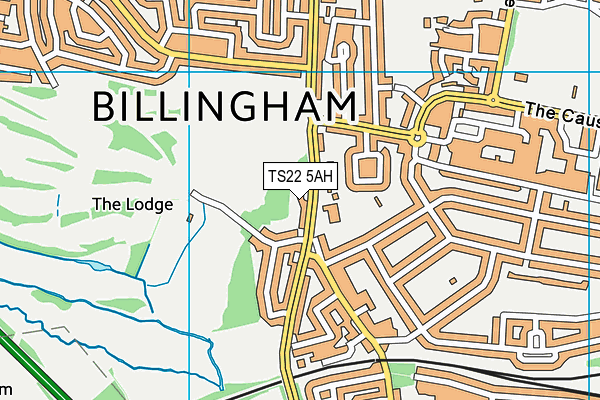 TS22 5AH map - OS VectorMap District (Ordnance Survey)