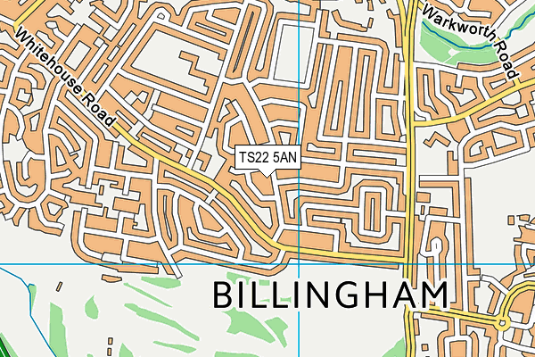 TS22 5AN map - OS VectorMap District (Ordnance Survey)