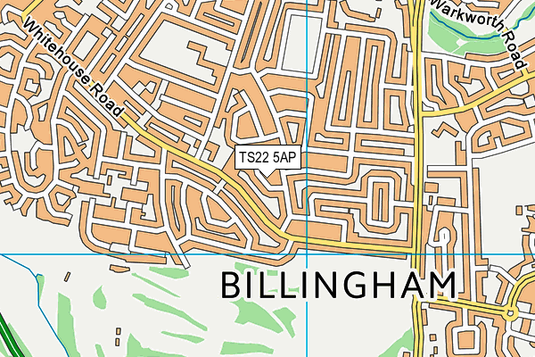 TS22 5AP map - OS VectorMap District (Ordnance Survey)