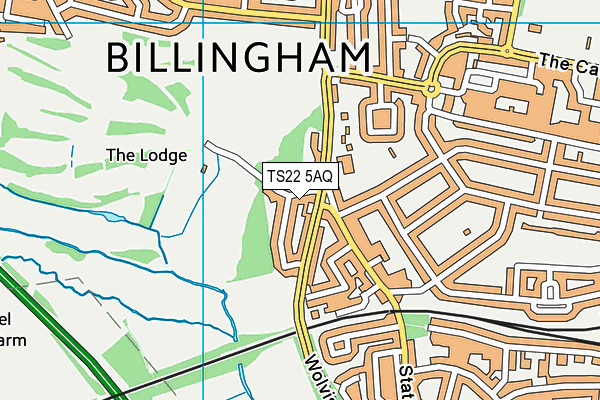 TS22 5AQ map - OS VectorMap District (Ordnance Survey)