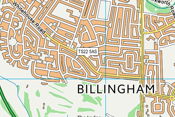 TS22 5AS map - OS VectorMap District (Ordnance Survey)