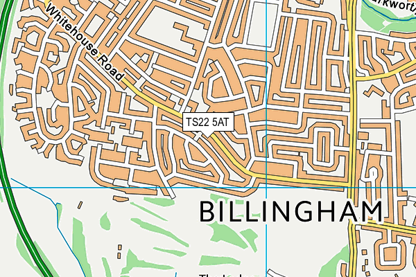 TS22 5AT map - OS VectorMap District (Ordnance Survey)