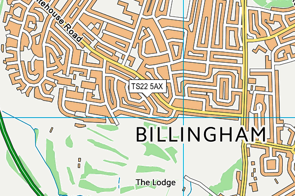 TS22 5AX map - OS VectorMap District (Ordnance Survey)