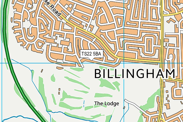 TS22 5BA map - OS VectorMap District (Ordnance Survey)