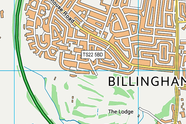 TS22 5BD map - OS VectorMap District (Ordnance Survey)