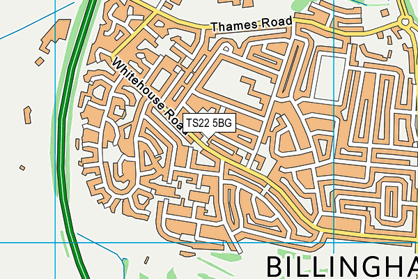 TS22 5BG map - OS VectorMap District (Ordnance Survey)