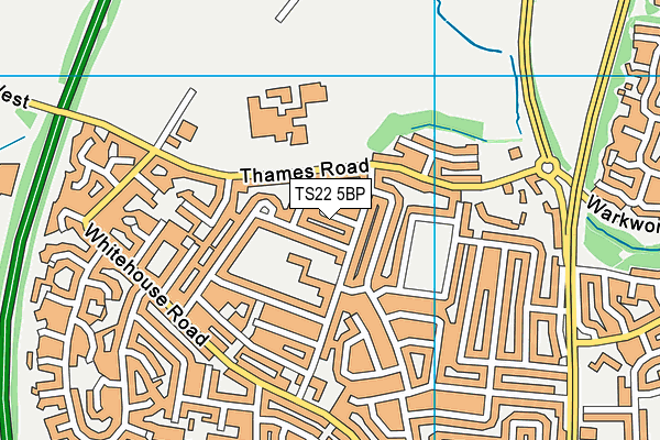 TS22 5BP map - OS VectorMap District (Ordnance Survey)