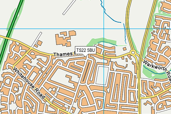 TS22 5BU map - OS VectorMap District (Ordnance Survey)