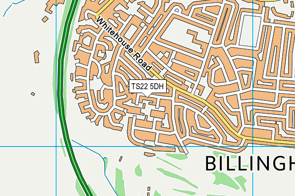TS22 5DH map - OS VectorMap District (Ordnance Survey)