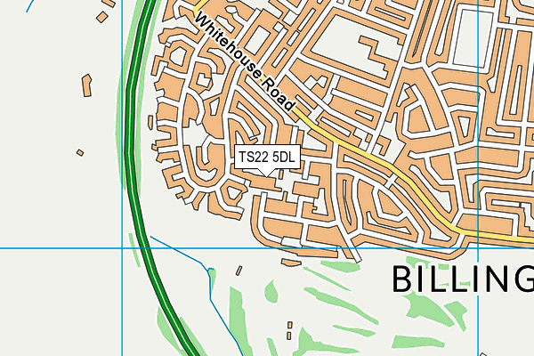 TS22 5DL map - OS VectorMap District (Ordnance Survey)